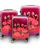 ZESTAW KOMPLET NOWOCZESNYCH WALIZEK 3D PODRÓŻNYCH M L XL WALIZKI FLAMINGO