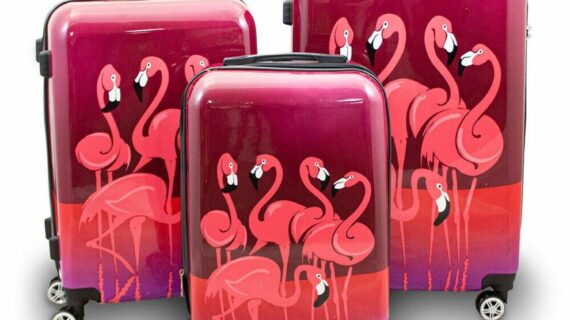 ZESTAW KOMPLET NOWOCZESNYCH WALIZEK 3D PODRÓŻNYCH M L XL WALIZKI FLAMINGO