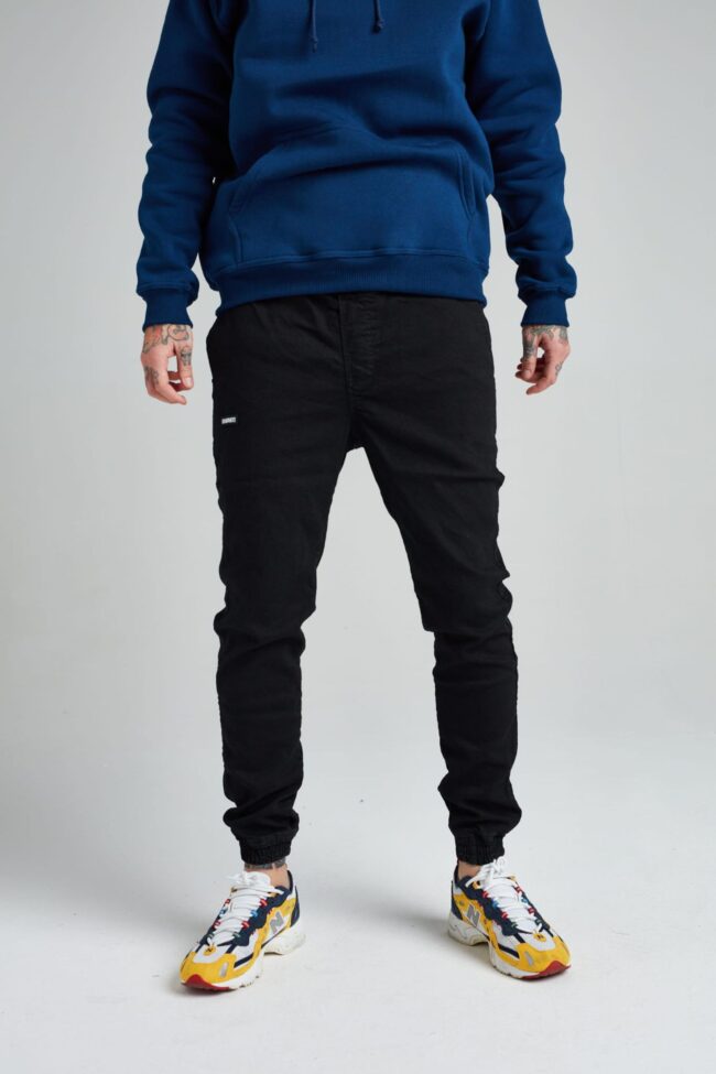 CREW - Jogger Jeans - Unisex - Czarny Jeans (M)