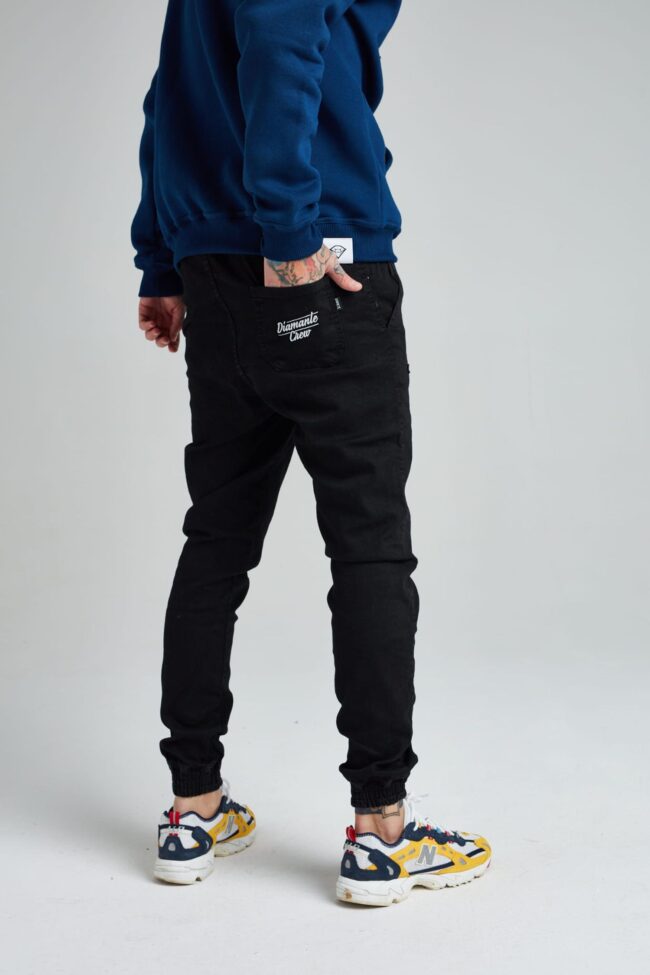 CREW - Jogger Jeans - Unisex - Czarny Jeans (M)