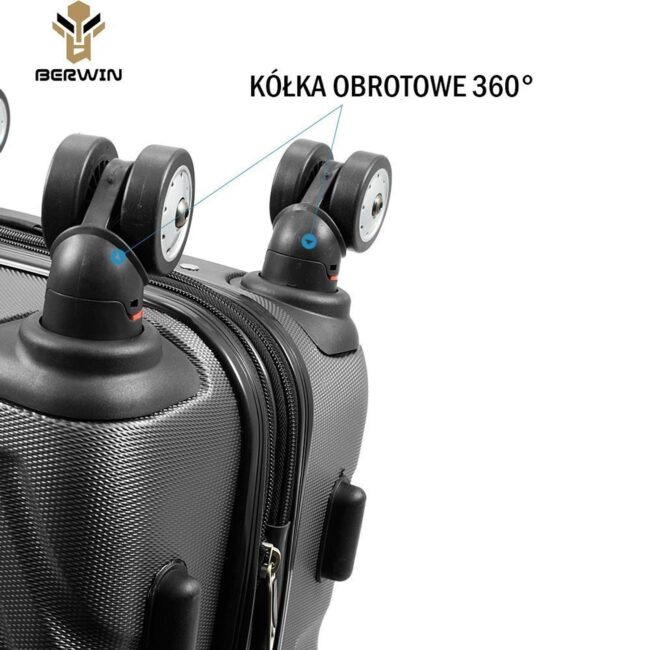 Zestaw Walizek BARUT Walizka Kufer Różowa Pudrowy