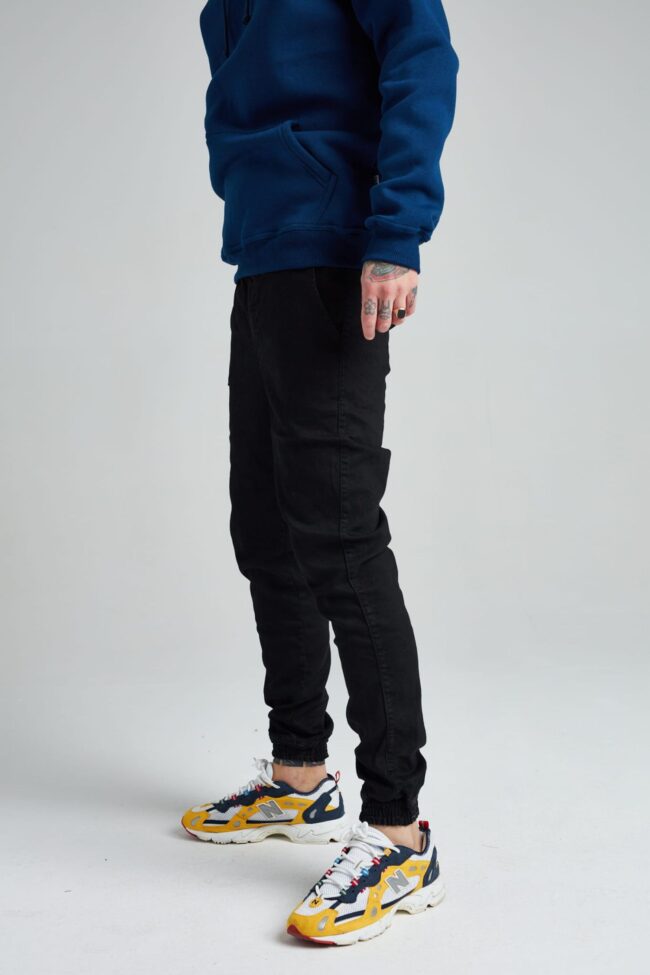 CREW - Jogger Jeans - Unisex - Czarny Jeans (M)