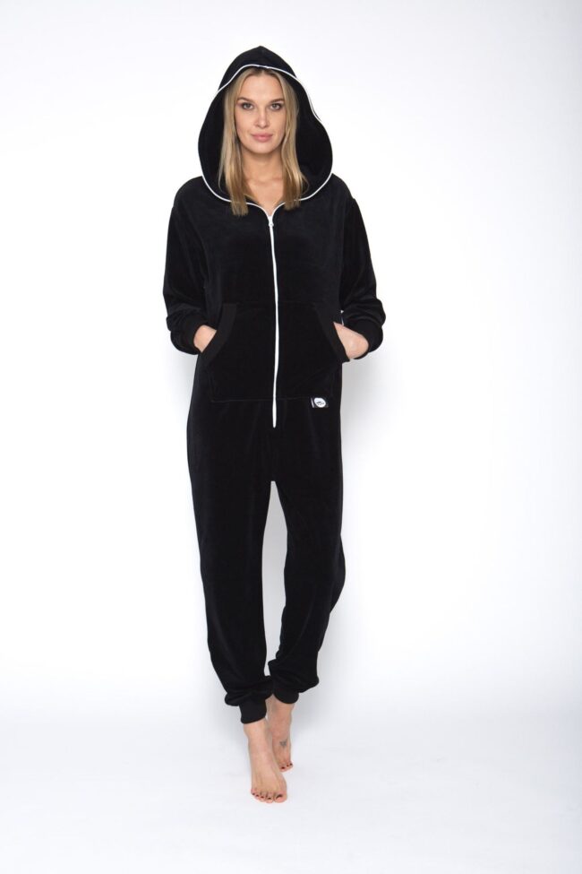 Sofa Killer black velours onesie